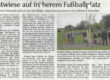 Bericht zur "Obstwiese auf früherem Fußballplatz"
